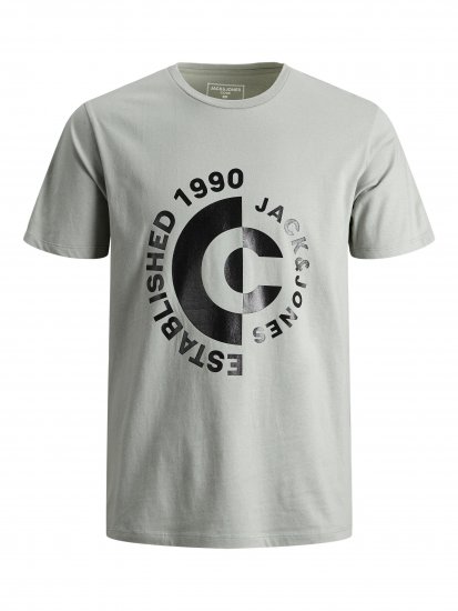 Jack & Jones JCOSPRING T-Shirt Gray - T-shirts - T-shirts Homme Grande Taille