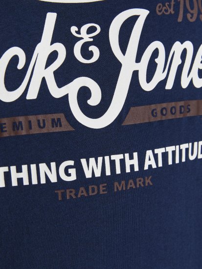 Jack & Jones JPRBLUBOOSTER TEE Navy - T-shirts - T-shirts Homme Grande Taille