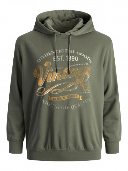 Jack & Jones JPRBLUBOOSTER SWEAT Hoodie Khaki - Sweatshirts & hoodies - Sweatshirts/Hoodies grande taille homme