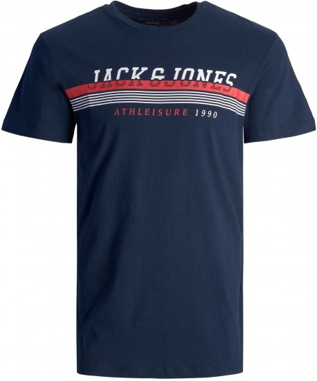 Jack & Jones JJIRON TEE Navy - T-shirts - T-shirts Homme Grande Taille
