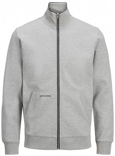 Jack & Jones JJAIDEN ZIP Sweater Grey - Sweatshirts & hoodies - Sweatshirts/Hoodies grande taille homme