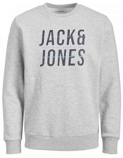 Jack & Jones JJXILO Sweat Light Grey - Sweatshirts & hoodies - Sweatshirts/Hoodies grande taille homme