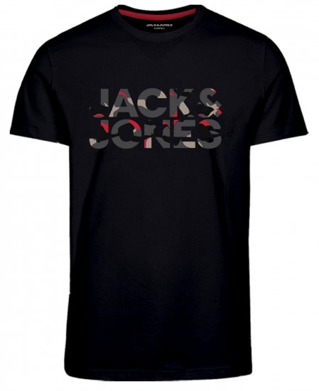 Jack & Jones JJRAMP T-Shirt Soldier Print Black - T-shirts - T-shirts Homme Grande Taille