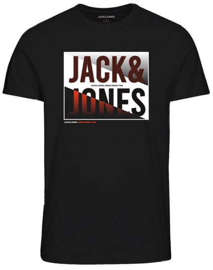 Jack & Jones JJSCOTT TEE Black - T-shirts - T-shirts Homme Grande Taille