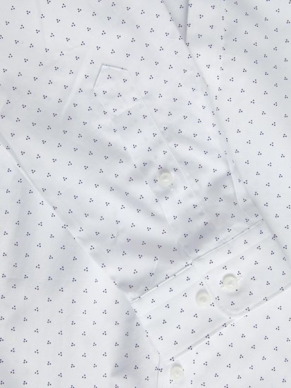 Jack & Jones JPRBLACARDIFF Print Shirt LS White - Chemises - Chemises Grandes Tailles Hommes