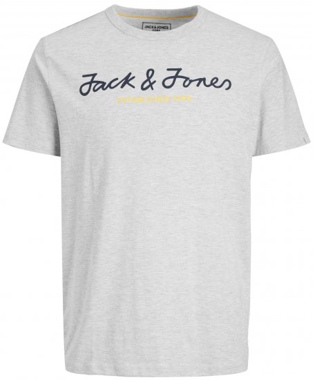 Jack & Jones JCOBERG UPSCALED TEE Grey - T-shirts - T-shirts Homme Grande Taille