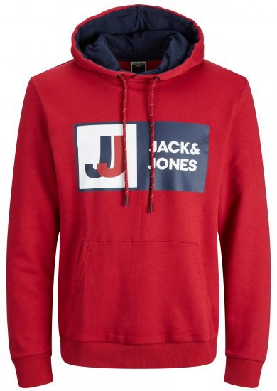 Jack & Jones JCOLOGAN Hoodie Red - Sweatshirts & hoodies - Sweatshirts/Hoodies grande taille homme