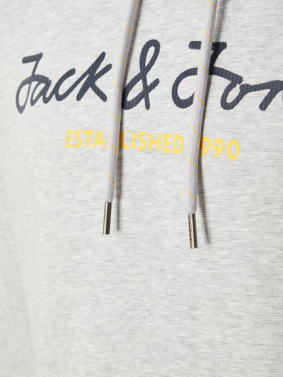 Jack & Jones JCOBERG SWEAT ZIP Hoodie Grey Melange - Sweatshirts & hoodies - Sweatshirts/Hoodies grande taille homme