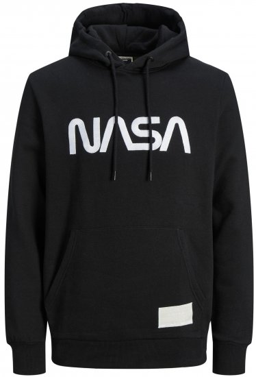 Jack & Jones JCONASA LOGO Hoodie Black - Sweatshirts & hoodies - Sweatshirts/Hoodies grande taille homme