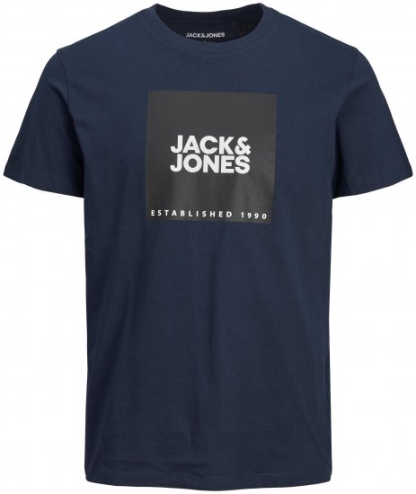 Jack & Jones JJLOCK TEE Navy - T-shirts - T-shirts Homme Grande Taille