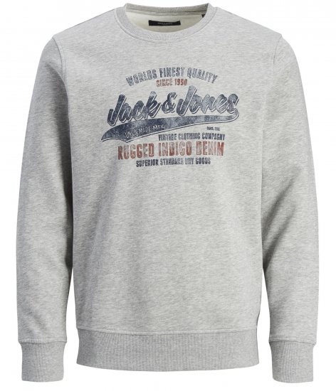 Jack & Jones JPRBLUBILLY Sweatshirt Grey - Sweatshirts & hoodies - Sweatshirts/Hoodies grande taille homme