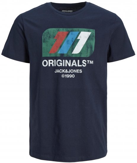 Jack & Jones JORNATE TEE Navy - T-shirts - T-shirts Homme Grande Taille