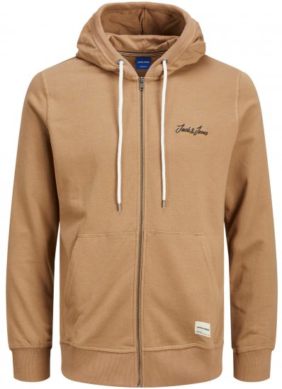 Jack & Jones JORPAUL TONS ZIP Hoodie Brown - Sweatshirts & hoodies - Sweatshirts/Hoodies grande taille homme
