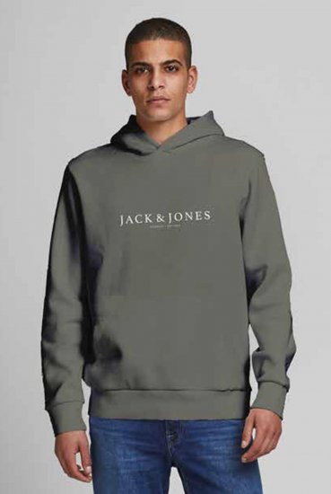 Jack & Jones JPRBLAAUGUST LOGO Hoodie Green - Sweatshirts & hoodies - Sweatshirts/Hoodies grande taille homme
