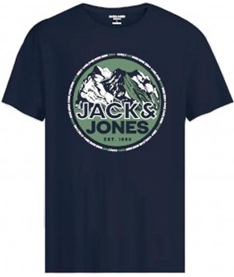 Jack & Jones JCOBOOSTER T-Shirt Navy - T-shirts - T-shirts Homme Grande Taille