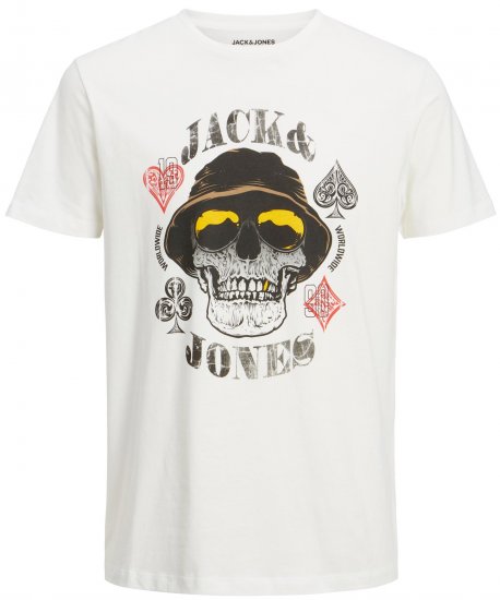 Jack & Jones JORCAPTAIN TEE White - T-shirts - T-shirts Homme Grande Taille
