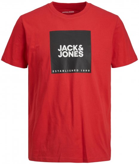 Jack & Jones JJLOCK TEE Red - T-shirts - T-shirts Homme Grande Taille