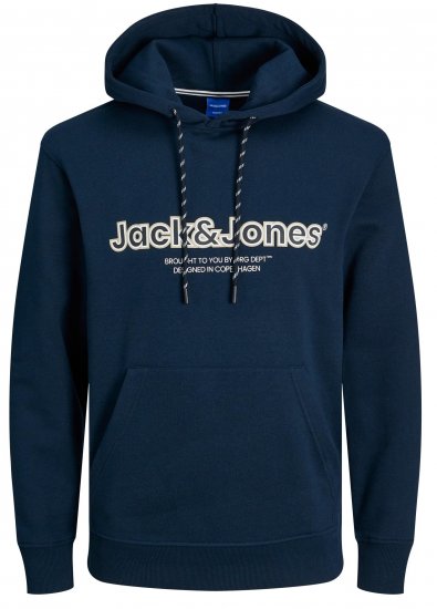 Jack & Jones JORLAKEWOOD SWEAT HOODIE Sky Captain - Sweatshirts & Hoodies - Sweatshirts/Hoodies grande taille homme