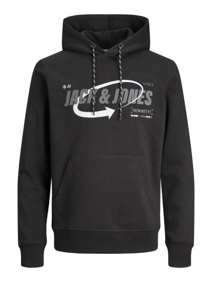 Jack & Jones JCOBLACK SWEAT HOODIE Black - Sweatshirts & hoodies - Sweatshirts/Hoodies grande taille homme