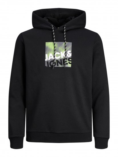 Jack & Jones JCOLOGAN SWEAT HOODIE Black - Sweatshirts & hoodies - Sweatshirts/Hoodies grande taille homme
