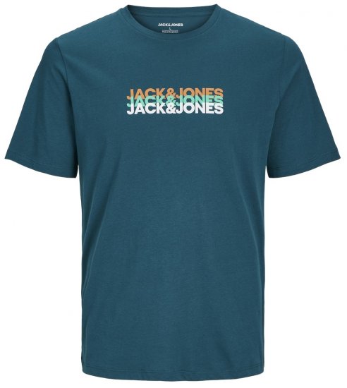 Jack & Jones JJCYBER T-Shirt Deep Teal - T-shirts - T-shirts Homme Grande Taille