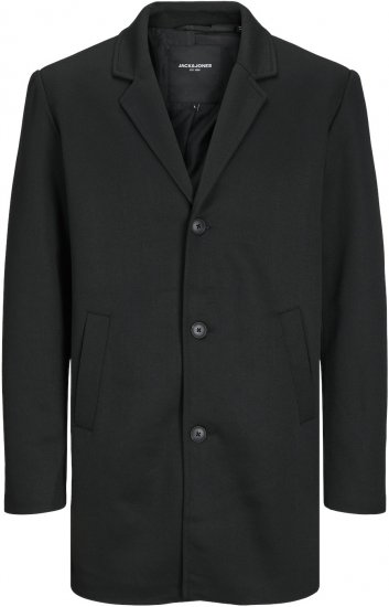 Jack & Jones JJCHUCK Overcoat Black - Vestes - Vestes Homme Grandes Tailles