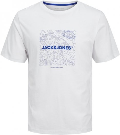 Jack & Jones LINER T-Shirt White - T-shirts - T-shirts Homme Grande Taille