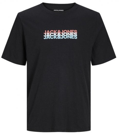 Jack & Jones JJCYBER T-Shirt Black - T-shirts - T-shirts Homme Grande Taille