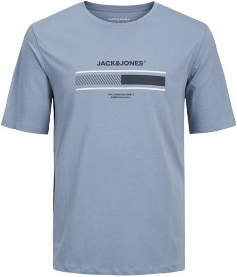 Jack & Jones SOUTH T-Shirt Light Blue - T-shirts - T-shirts Homme Grande Taille