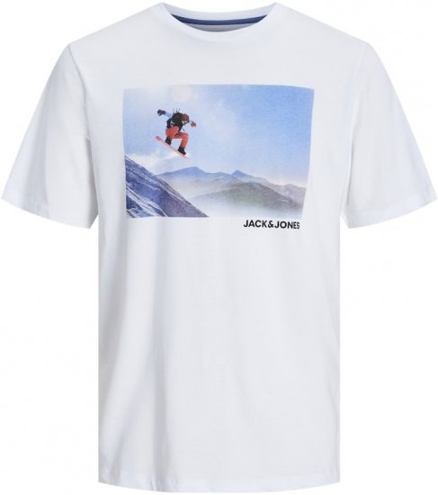 Jack & Jones MAINE T-Shirt White - T-shirts - T-shirts Homme Grande Taille