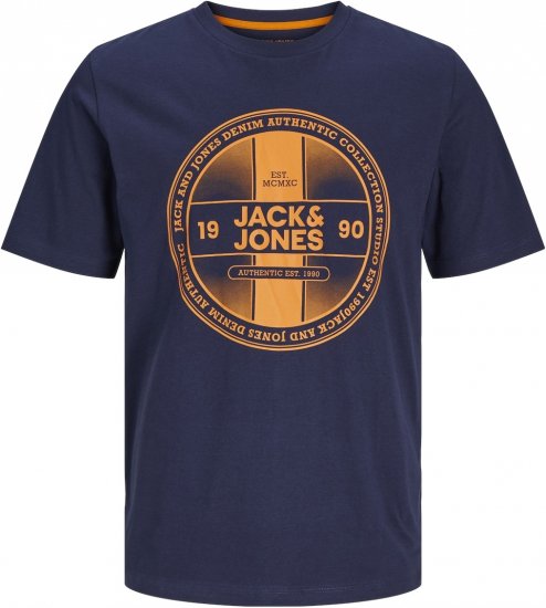 Jack & Jones JJRIO T-Shirt Navy Blazer - T-shirts - T-shirts Homme Grande Taille