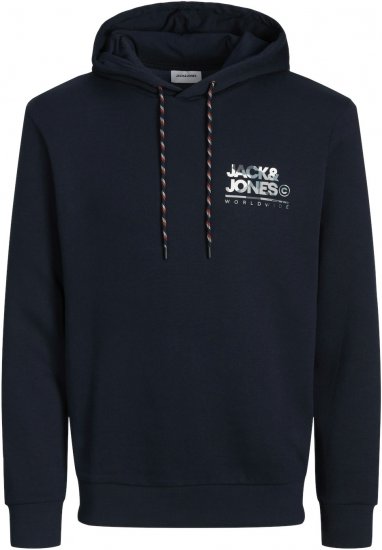 Jack & Jones JJLUKE Hoodie Navy Blazer - Sweatshirts & hoodies - Sweatshirts/Hoodies grande taille homme