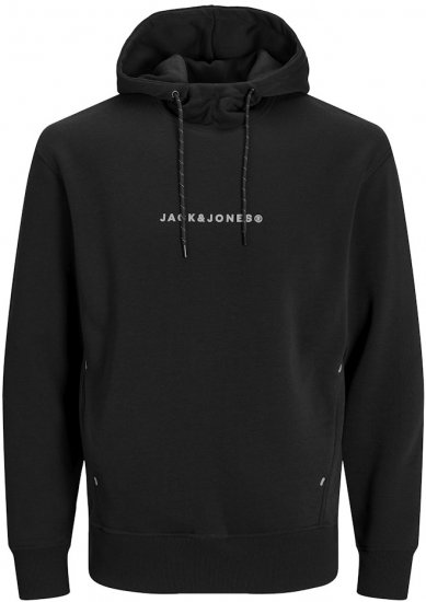 Jack & Jones TREE Hoodie Black - Sweatshirts & hoodies - Sweatshirts/Hoodies grande taille homme