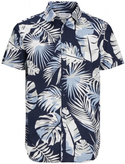 Jack & Jones JOSHUA Floral Shirt Navy Blazer - Chemises - Chemises Grandes Tailles Hommes