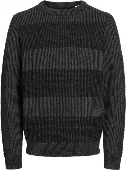 Jack & Jones HUGO Knitted Sweater Black - Sweatshirts & hoodies - Sweatshirts/Hoodies grande taille homme