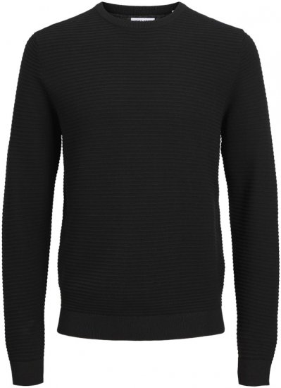Jack & Jones OTTO Knitted Sweater Black - Sweatshirts & hoodies - Sweatshirts/Hoodies grande taille homme