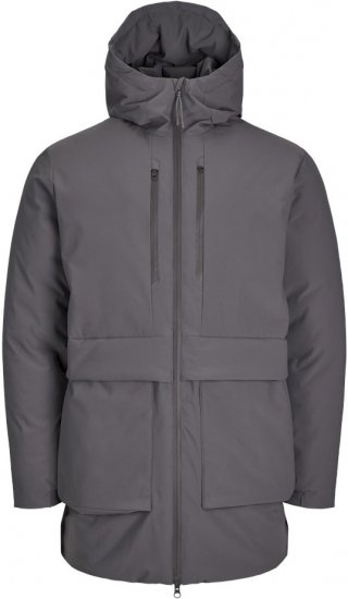 Jack & Jones CHARLIE Windproof Parka Grey - Vestes - Vestes Homme Grandes Tailles