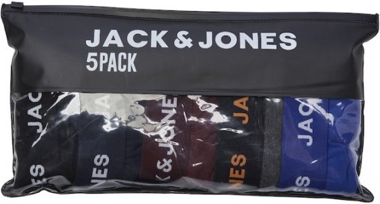 Jack & Jones EVERYDAY Trunks 5 Pack Black - Sous-vêtements & bain - Sous-vêtements Grande Taille