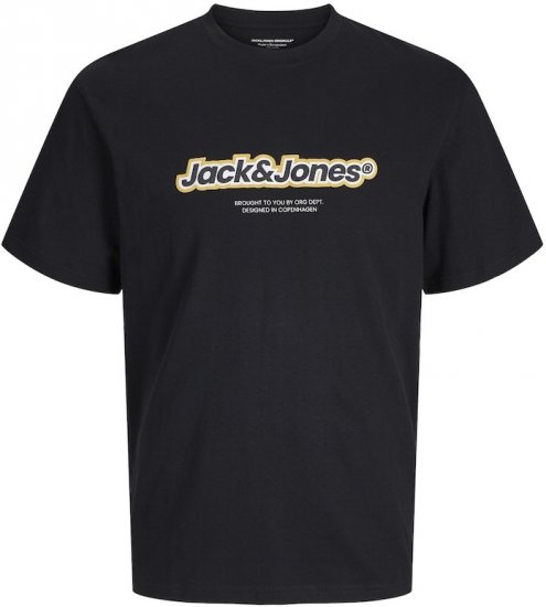 Jack & Jones ESTERBRO Newton T-Shirt Black - T-shirts - T-shirts Homme Grande Taille