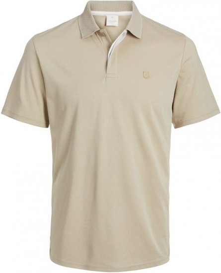 Jack & Jones Rodney Polo Shirt Fields Of Rye - Polos - Polos homme grande taille