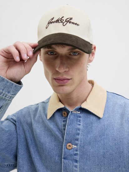 Jack & Jones Base Corduroy Cap Antique White - Accessoires - 