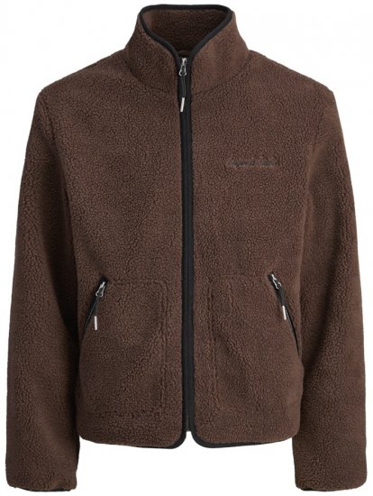 Jack & Jones Norrebro Teddy Jacket Deep Mahogany - Vestes - Vestes Homme Grandes Tailles