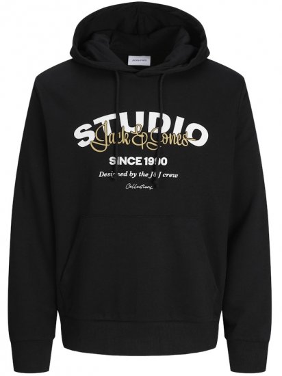 Jack & Jones Yuki Hood Sweatshirt Black - Sweatshirts & hoodies - Sweatshirts/Hoodies grande taille homme