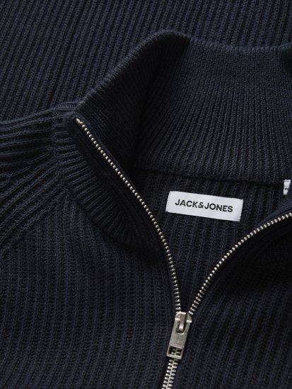 Jack & Jones Pannel Zip Knit Cardigan Sky Captain - Sweatshirts & hoodies - Sweatshirts/Hoodies grande taille homme