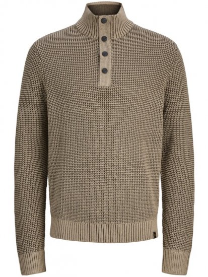 Jack & Jones Ethan High Neck Knit Pullover Crockery - Sweatshirts & hoodies - Sweatshirts/Hoodies grande taille homme