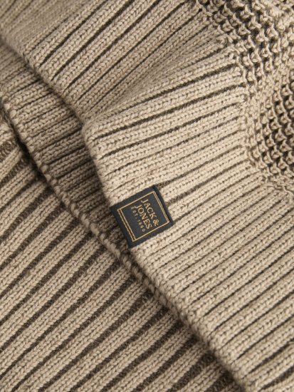 Jack & Jones Ethan High Neck Knit Pullover Crockery - Sweatshirts & hoodies - Sweatshirts/Hoodies grande taille homme