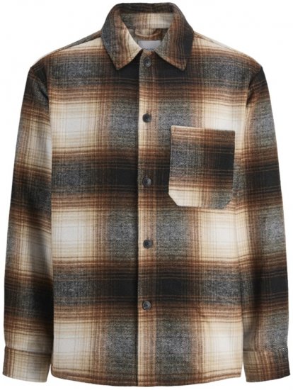 Jack & Jones Zac Long Sleeve Heavy Brush Overshirt Monks Robe - Chemises - Chemises Grandes Tailles Hommes