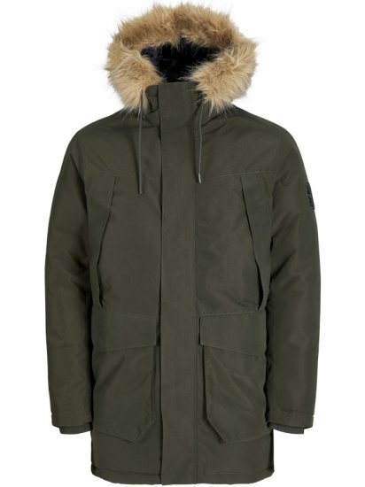 Jack & Jones Camp Faux Fur Parka Rosin - Vestes - Vestes Homme Grandes Tailles