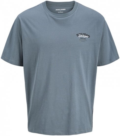 Jack & Jones Yuki Crew Neck T-Shirt Stormy Weather - T-shirts - T-shirts Homme Grande Taille
