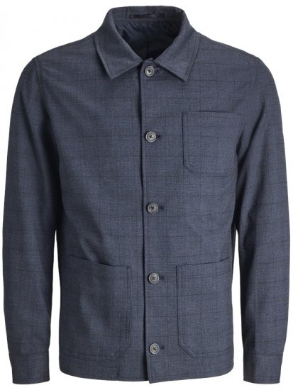 Jack & Jones Harry Pedro Formal Check Blazer Dark Navy - Costumes - Costumes grandes tailles 